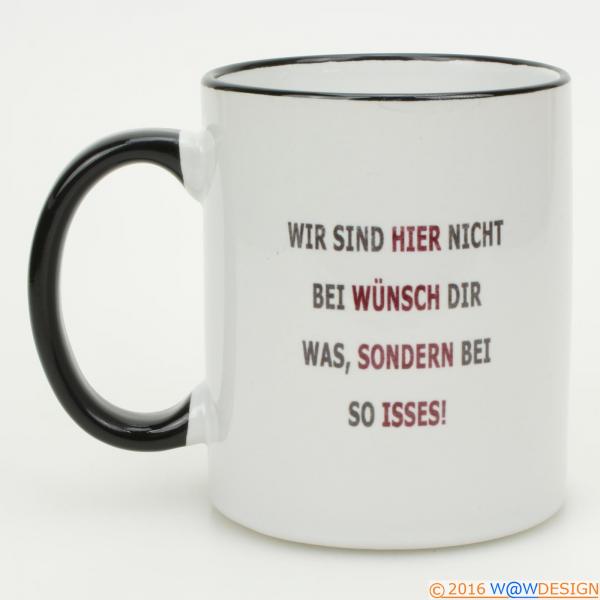 Kaffeebcher erst KAFFEE dann quatschen - Spruch So Isses