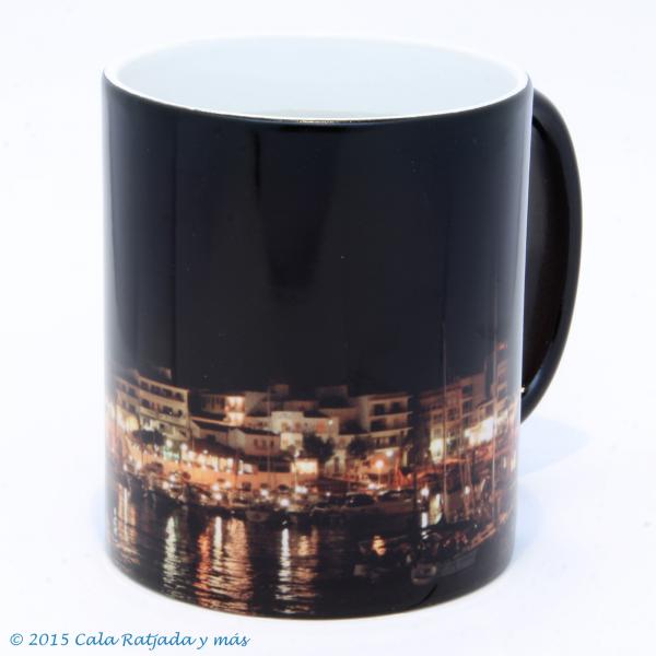 Kaffeebecher mit Motiv Hafen Bei Nacht - Zauberbecher Zaubertasse MagicMug