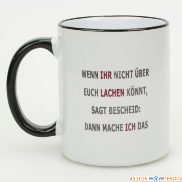 Kaffeebcher erst KAFFEE dann quatschen - Spruch Lachen